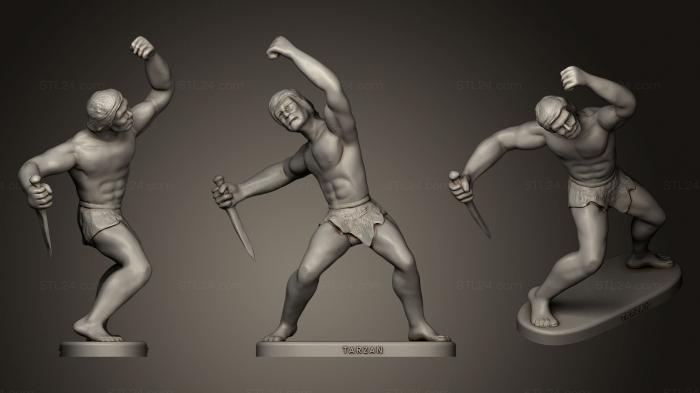 Figurines of people (tarzan, STKH_0145) 3D models for cnc